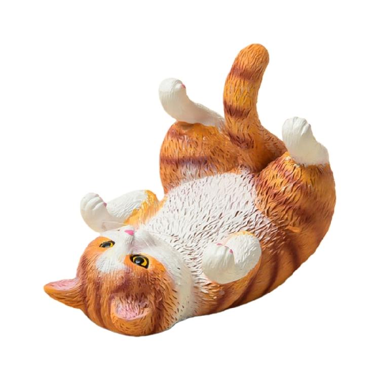Miniature Cats Resins Statue Desk Organizers Phone Stand Creative Space Saving Decors Cute Functional Home Office Accessories