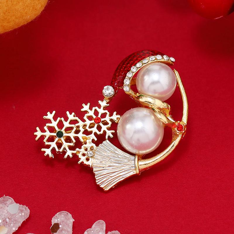 Charming Snowman Brooch - Elegant Women's Sweater Accessory, Unique Gift for New Year.