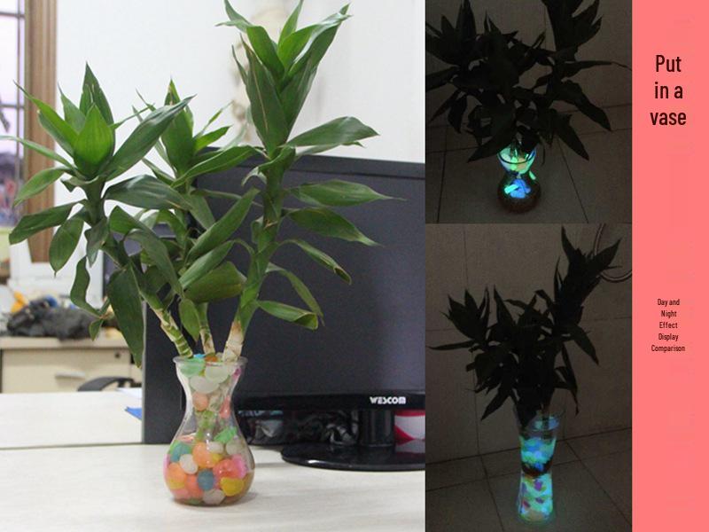 2kg Luminous Pebbles: Fluorescent Glow Stones for Garden Landscaping and Aquarium Decoration.
