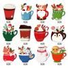 12 Styles Tea Cup Note Pad Set Self-Stick Refrigerator Sticky Notes  Christmas Gift Giving