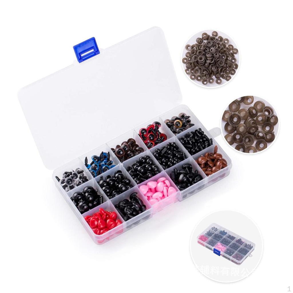 Animal Safety Eyes And Nose with Washers for Plush Toys Dolls DIY