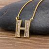 Nidin Light Luxury A-Z 26 Letters Necklace Zircon Pendant for Women Initials Name Necklace Fashion Party Wedding Jewelry Gift