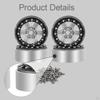 4 Pieces 1/18 1/24 RC Crawler Wheel Rims Accessories Easy to Install Direct Replaces Professional