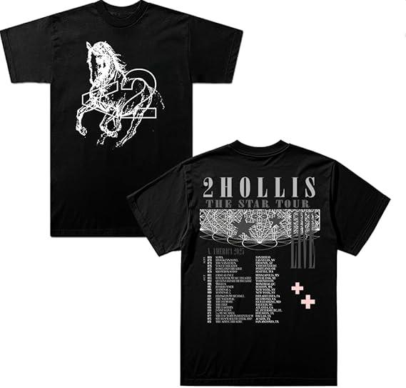 2hollis The Star Tour 2025 Merch Tee Unisex ONeck Short Sleeve TShirt Casual Fashion Design Summer Top S