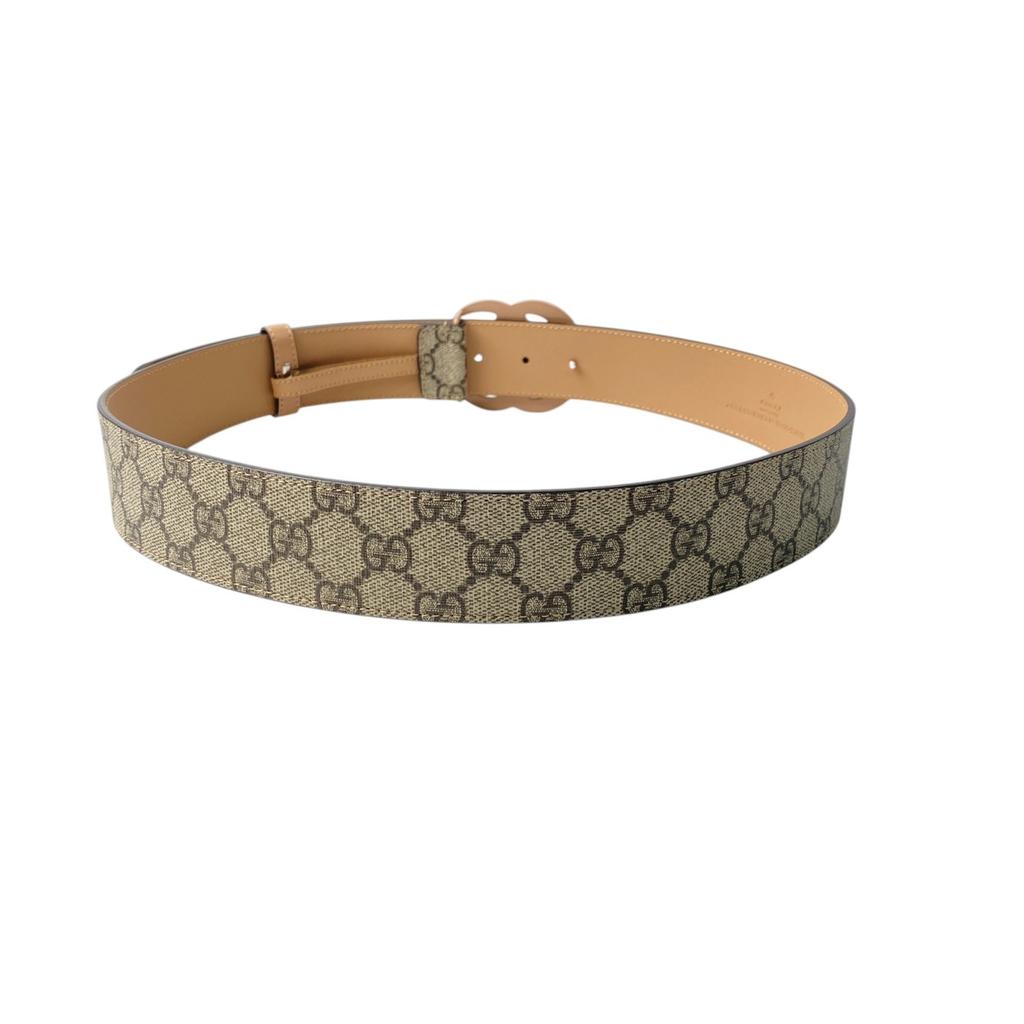 Used GUCCIbelt Pink beige/Brown Leather Women