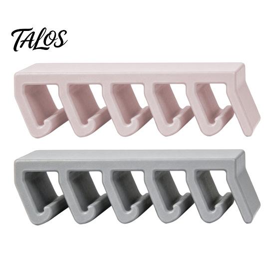 Ventilated Lid Storage Rack Crisper Rack, with 5-Slot Partition, Adhesive Wall Mount Anti-Mold Mold Resistant Holder Hanger, Space Saving Organizer