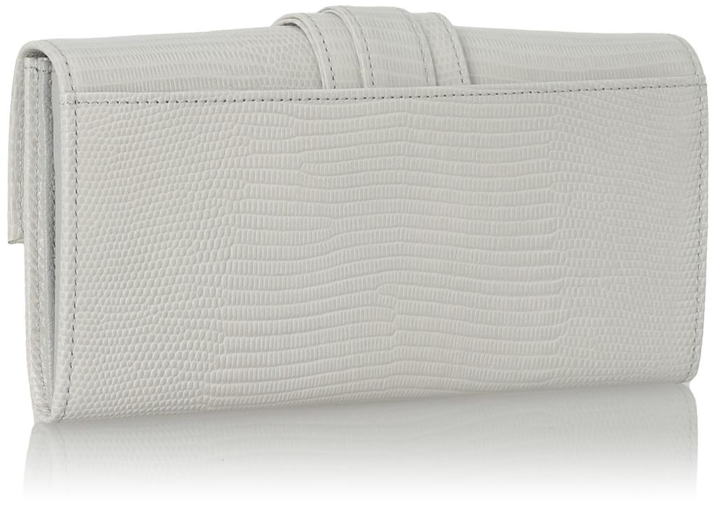 and Flap Long Wallet Lizard Horseshoe Brass Hardware Long Wallet Long Wallet One Size Clear Gray [Toff Roadstone]