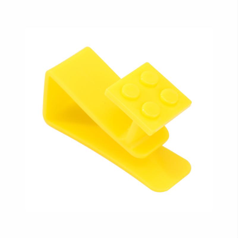 Block Shaped Cartoon Door Hooks Garbage Bag Kitchen Plastic Bag Hook Hanging Handle Bag Behind Cabinet Door Hook