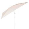 Rectangular Patio Umbrella - AKTIVE - 180x145 Cm - Beige - UV30 Protection - Tilting Pole - 4 Ribs