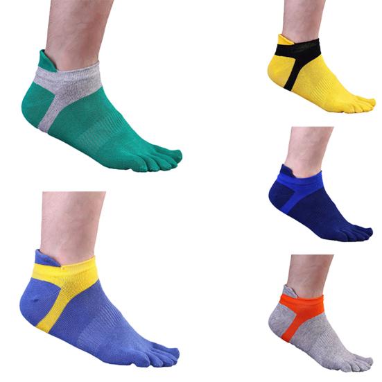 1 Pair Men's Breathable Low Cut Toe Socks No Show Athletic Five Finger Socks