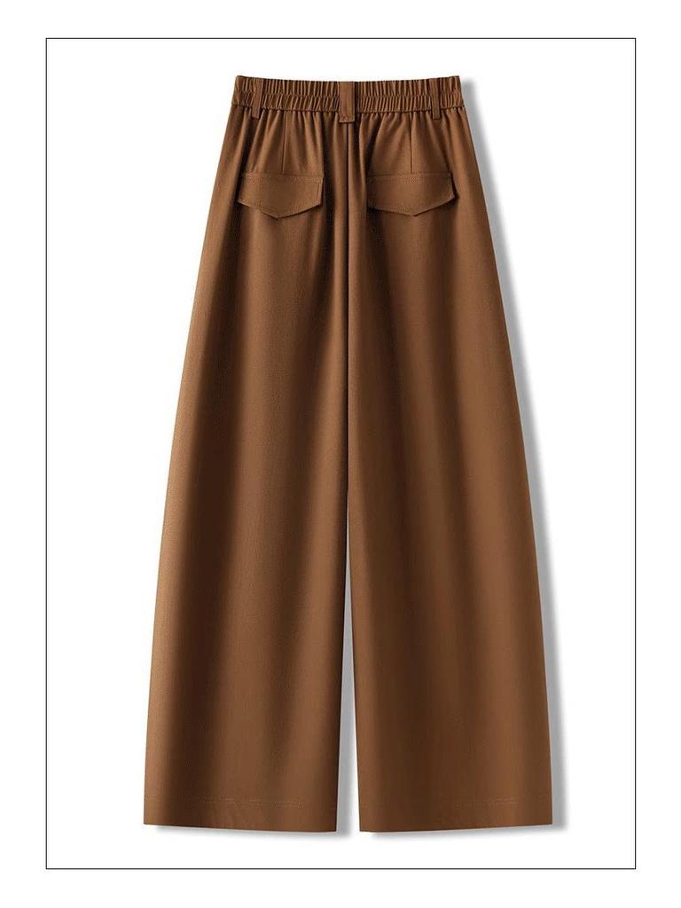 Stylish High-Waisted Wide-Leg Pants 2026: Women's Slimming Casual Spring/Autumn Pants