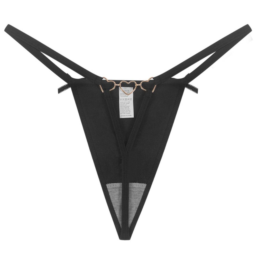 Low Waist Bow Thong Solid Color Traceless Briefs Female Lingerie Sexy G-String Women