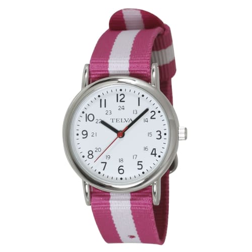 

Klefer Women s Analog Waterproof Watch with Fabric or Nylon Strap, Pink, TE-AM042-PKS