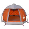 Dome Camping Tent for 1 Person Grey and Orange Waterproof