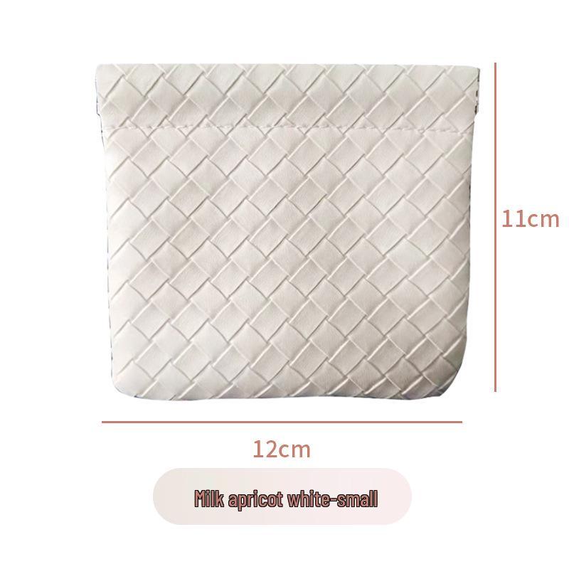 Portable Makeup Bag with Lipstick, Data Cable, Bluetooth Headset, Charger, and Key Storage; Automatic Closure Spring Sheet Design