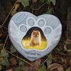 Hunde-Gedenkstein Für den Verlust eines Hundes Verlust eines Hundes Beileid Liebes Herzförmiger Harz-Gedenkstein Himmel Grabsteine Trauer Für