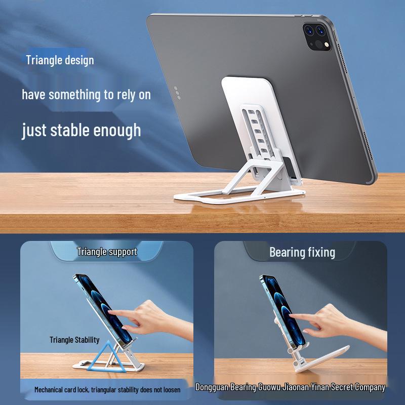 Ultra-Thin Portable Phone & Tablet Folding Stand for Desktop - Ideal for Binge-Watching and Online Classes