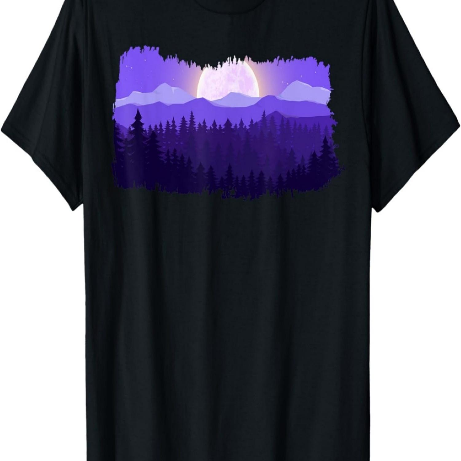 Mountain, Nature Trees and Forest T-Shirt S