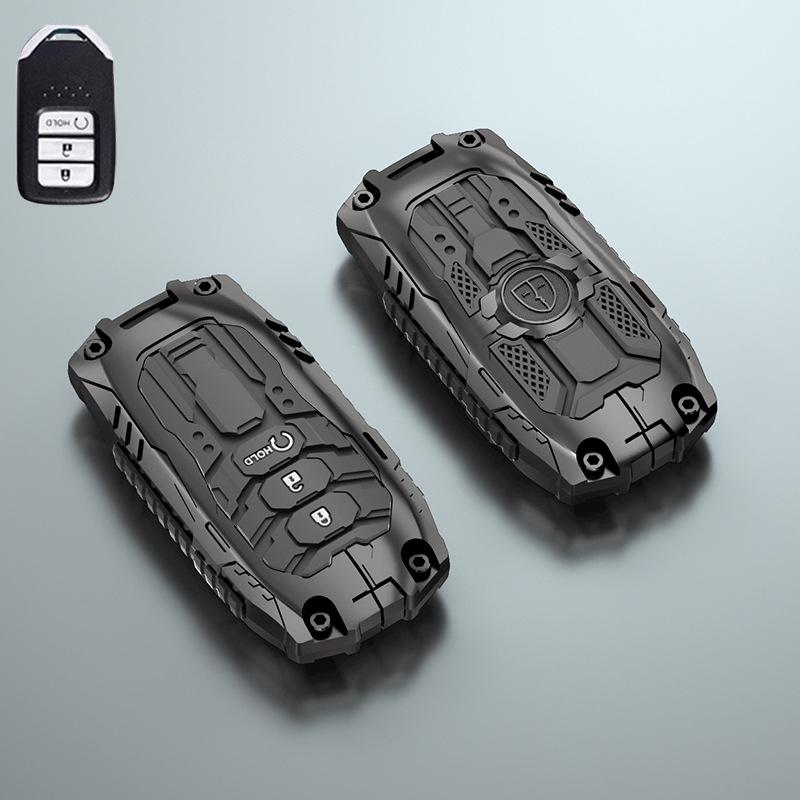 Zinc Alloy Car Remote Key Case Cover Shell Fob for Honda Vezel City Civic Jazz BRV BR-V HRV Protector Keychain Car Accessories