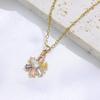 Simple Colorful Snowflakes Pendant Necklaces for Women Fashion Zirconia Necklace Wedding Party Jewelry Accessories Christmas Gift