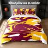 Set Biancheria da Letto Design Brisbane Broncos 1 Copripiumino + 2 Federe Morbido Traspirante Biancheria da Letto per la Casa