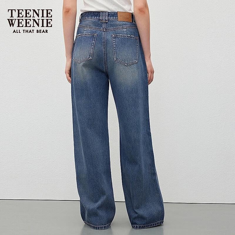 Teenie Weenie Women's 2025 Autumn Relaxed Wide-Leg Jeans