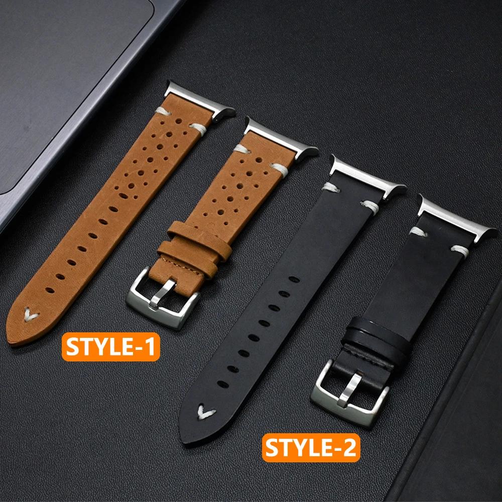 Luxus-Lederarmband für Samsung Galaxy Ultra Watch 47mm Lückenlos Business-Armband für GALAXY WATCH ULTRA 47 Gebogenes Endstück