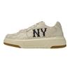 MLB New York Yankees Slip Resistant Abrasion Resistant Low top Skateboard Shoes Unisex Ivory 3ASXE015N-50CRS
