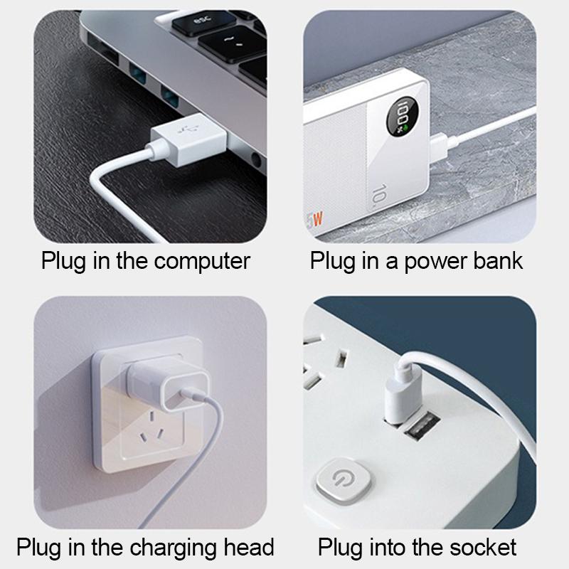 20/30/40CM LED Cabinet Light Magnetic Table Reading Lamp Night Lights USB Plug For Kitchen Bedroom Closet Bedside Night Lamp