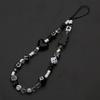Beaded Phone Charm Lanyards Bear Dice-Beaded Wrist Strap Handmade Phone Chain Heart Beaded  Phone Strap for Women