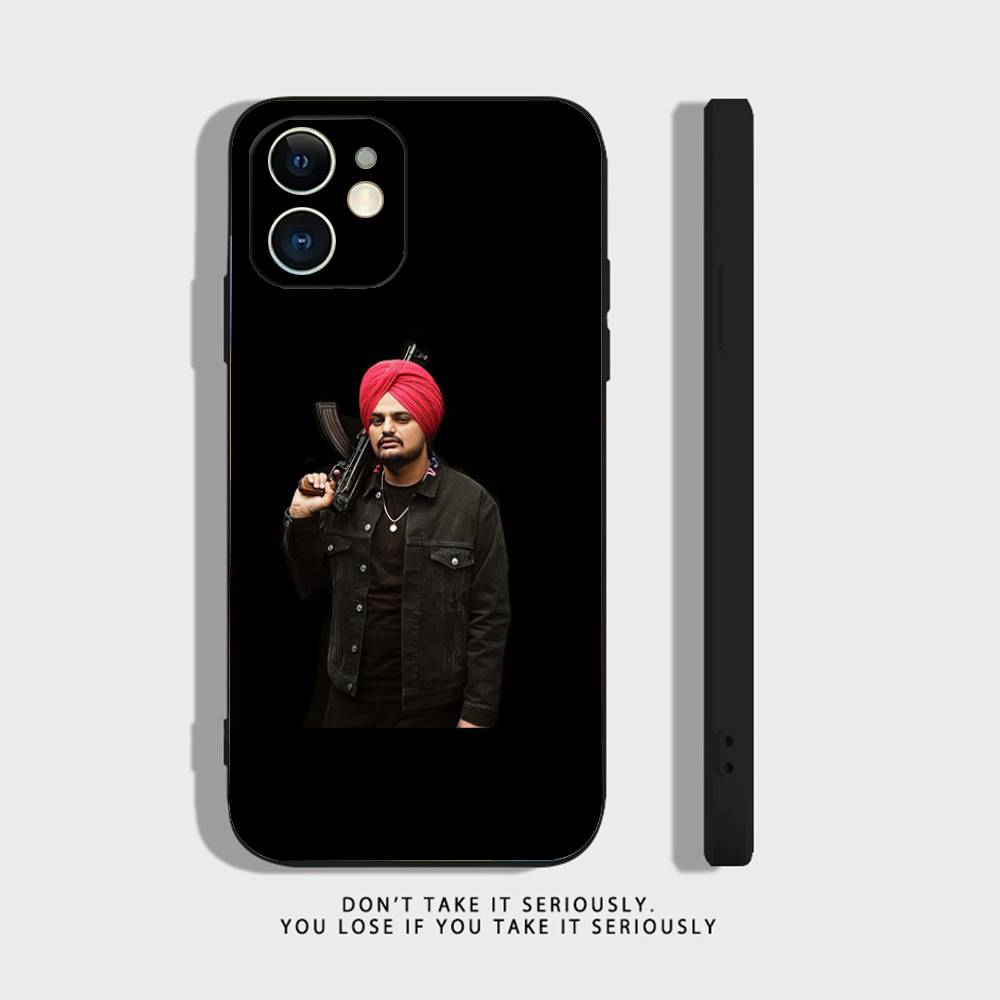 Indischer Rapper Sidhu Moose Wala Handyhülle Für iPhone 17 16,15,14,13,12,11,Pro,XS,Max,XR,Plus,Mini Weiches Silikon Schwarz Stoßfest