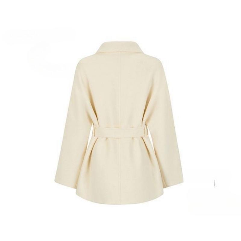 Fashionable Cinched-waist Overcoat, Elegant Woolen Coat for Women Winter