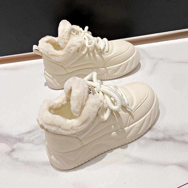 

Женские зимние хлопковые туфли на высоком каблуке с очень толстой флисовой подкладкой Size 39