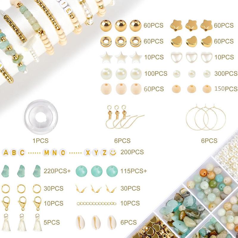 Amazonite Jewelry DIY Set: Fashion Beads for Bracelets & Necklaces