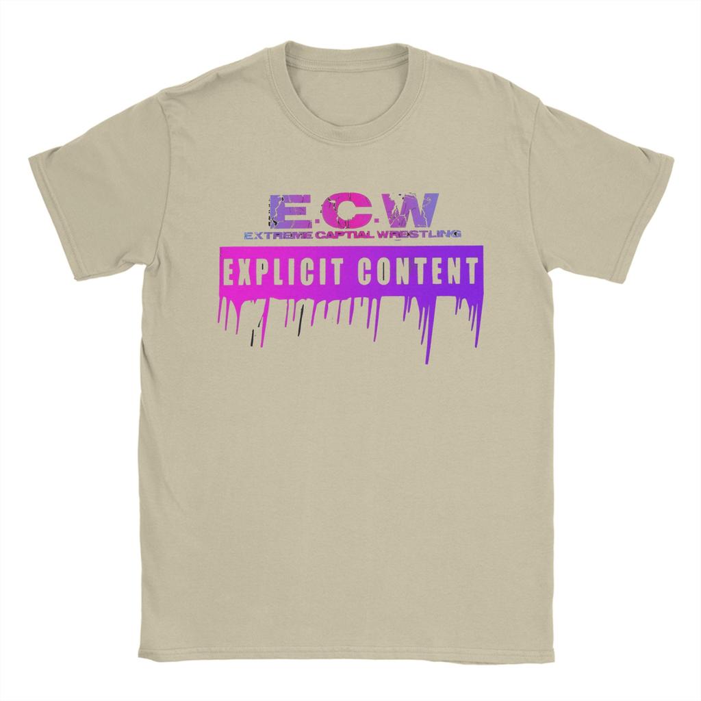 ECW Hardcore Wrestling Maglietta in Cotone per Coppia Estate YK Magliette Basiche T-Shirt di Tendenza Taglie Forti Top all'Ingrosso