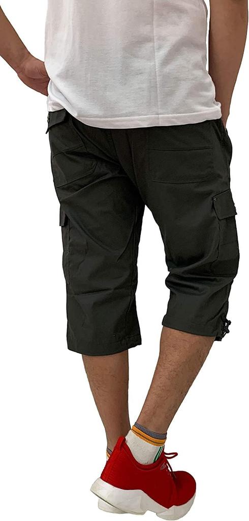 OUTDOOR PRODUCTS Men's Cropped Cargo Pants, 3/4 Length, Moisture-Wicking, Quick-Drying, Available in M, L, and LL (M, Khaki)