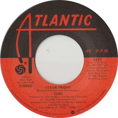 7inch Record CHIC - Stage Fright 3887 Atlantic 1981 US Soul/Funk Used