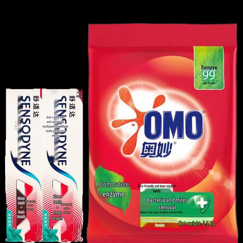 

Sensodyne Fresh Mint Toothpaste & OMO Deep Clean Laundry Bundle