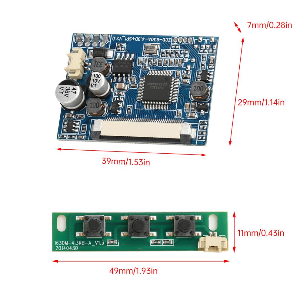 4.3/5 Inch LCD Display Driver Board Module Monitor For Car AV Digital Photo Frame Multi-Function High Quality Car Accessories