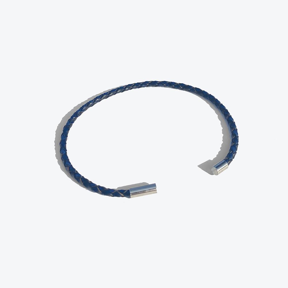 Rush Off Casual Leather Bracelet - Navy