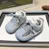 Korean-style children's sports shoes, retro spring-summer soft-soled mesh casual shoes for boys, Velcro breathable shoes for girls