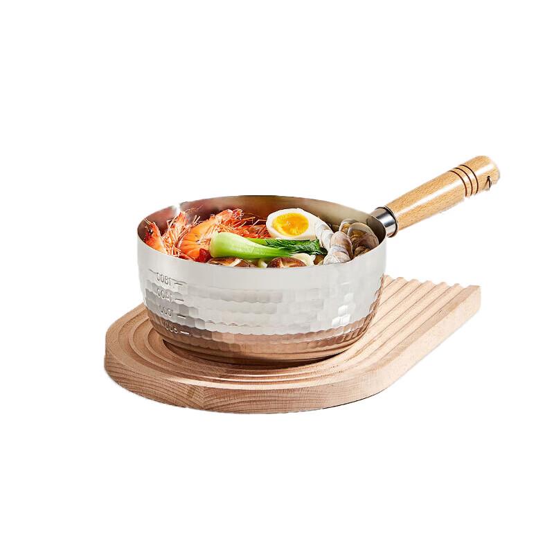 Berunfini Roman Hammered Stainless Steel Yukihira Pot