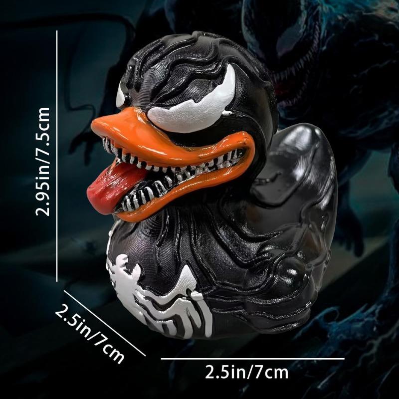 Sculptură unică de rață din rășină, rațe cu personaje din filme de groază, artă decorativă creativă și jucăușă, perfectă pentru casă, birou, obiecte de colecție și cadouri