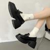 Fashion 2025 New Platform Loafers Women Lolita Mary Janes Casual Pumps Pu Leather High Heels Non Slip Oxford Shoe Autumn Boots Plus Size