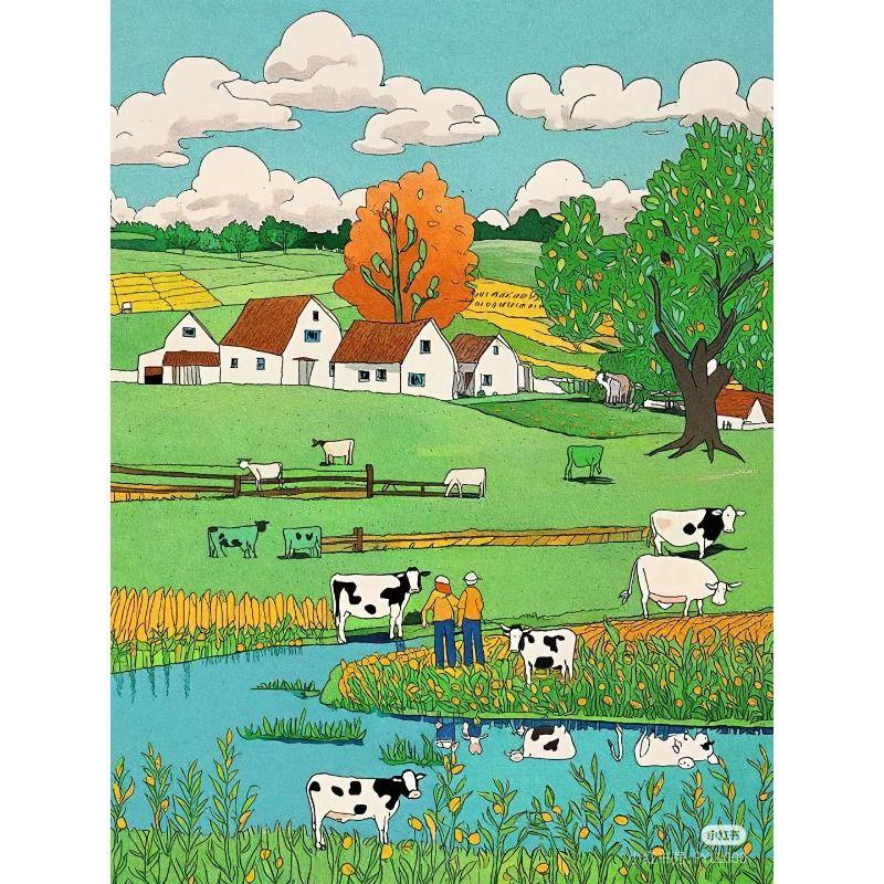 Metal Wall Poster, Agricultural Art, Decorative, 20x30cm