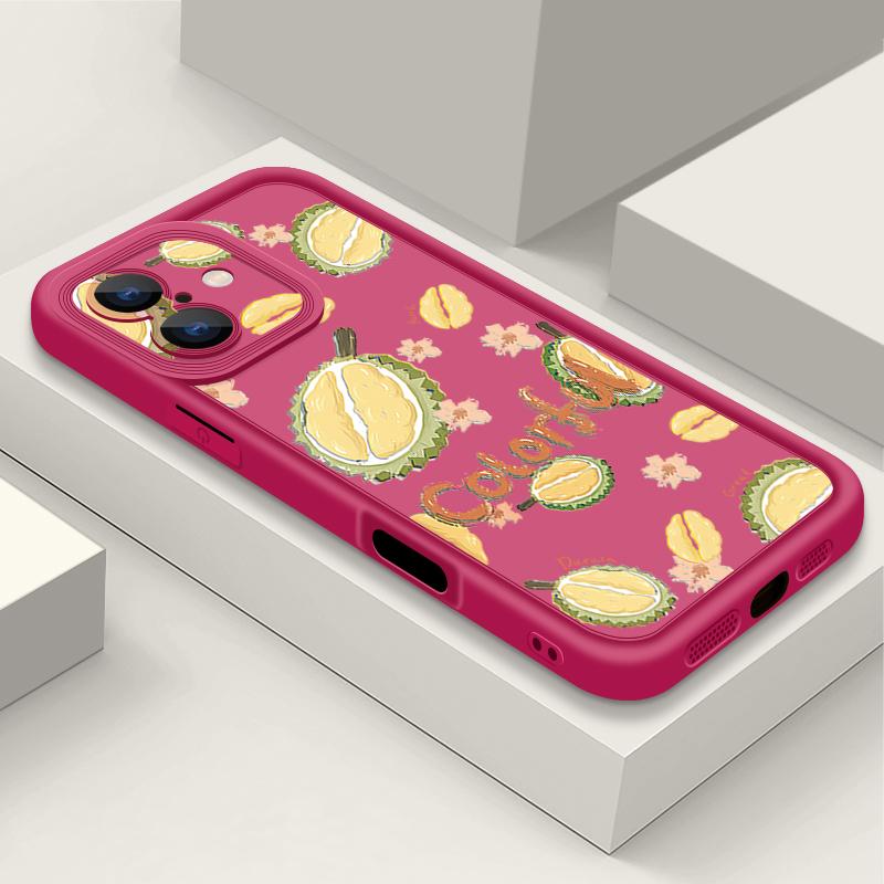 For iPhone 16 Pro Max Fruit Print Phone Case For iPhone 16e 15 14 13 12 Pro Max Plus 11 XR XS TPU Soft Shockproof Case Cover