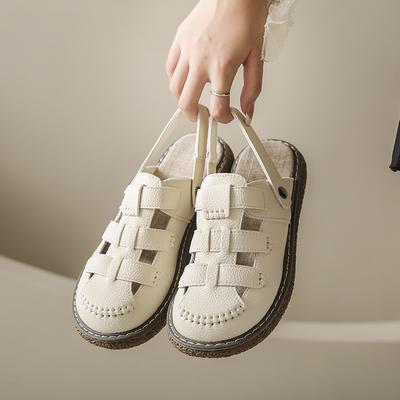 Nouvelles Chaussures d'Été à la Mode Nouvelles Chaussures pour Femmes Ballerines de Haute Qualité Sandales pour Femmes Chaussures Perforées Pantoufles Deux Paires pour Une Chaussure