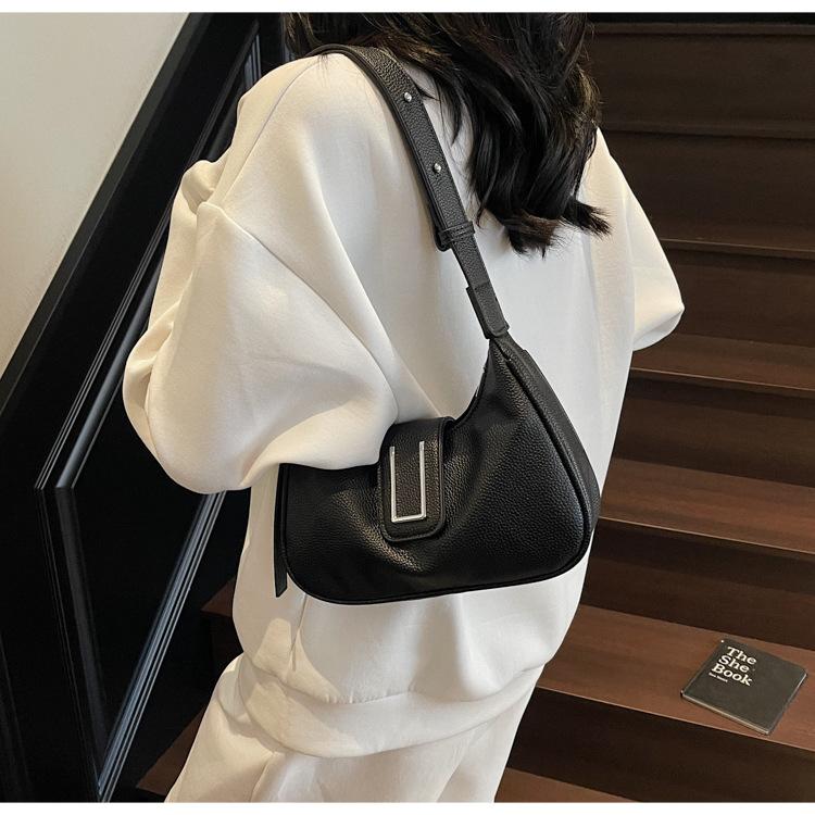 Fashion Solid Women's Shoulder Bag Artificial Leather Square Underarm Bags Ladies Handbags For Daily Used and Gift