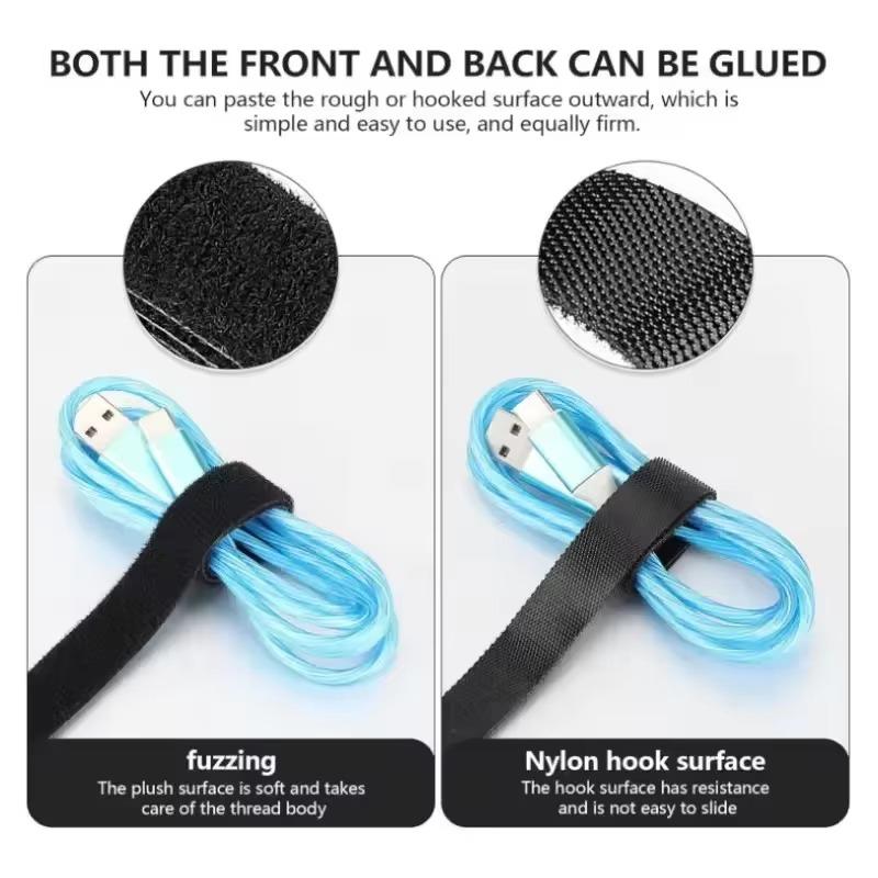 1 Rol 1/3/5 Meter Datakabel Opbergmanager Artefact Herbruikbare Kabelbinder Nylon Vrij Knippen Bureau Draad Organizer Kabel Bindband