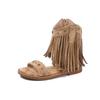 Sandali Romani Estivi a Fascia Singola per Bambina Borchie Nappe Sandali Alti Scarpe da Ginnastica Morbide da Bambina Scarpe Eleganti Bohemien